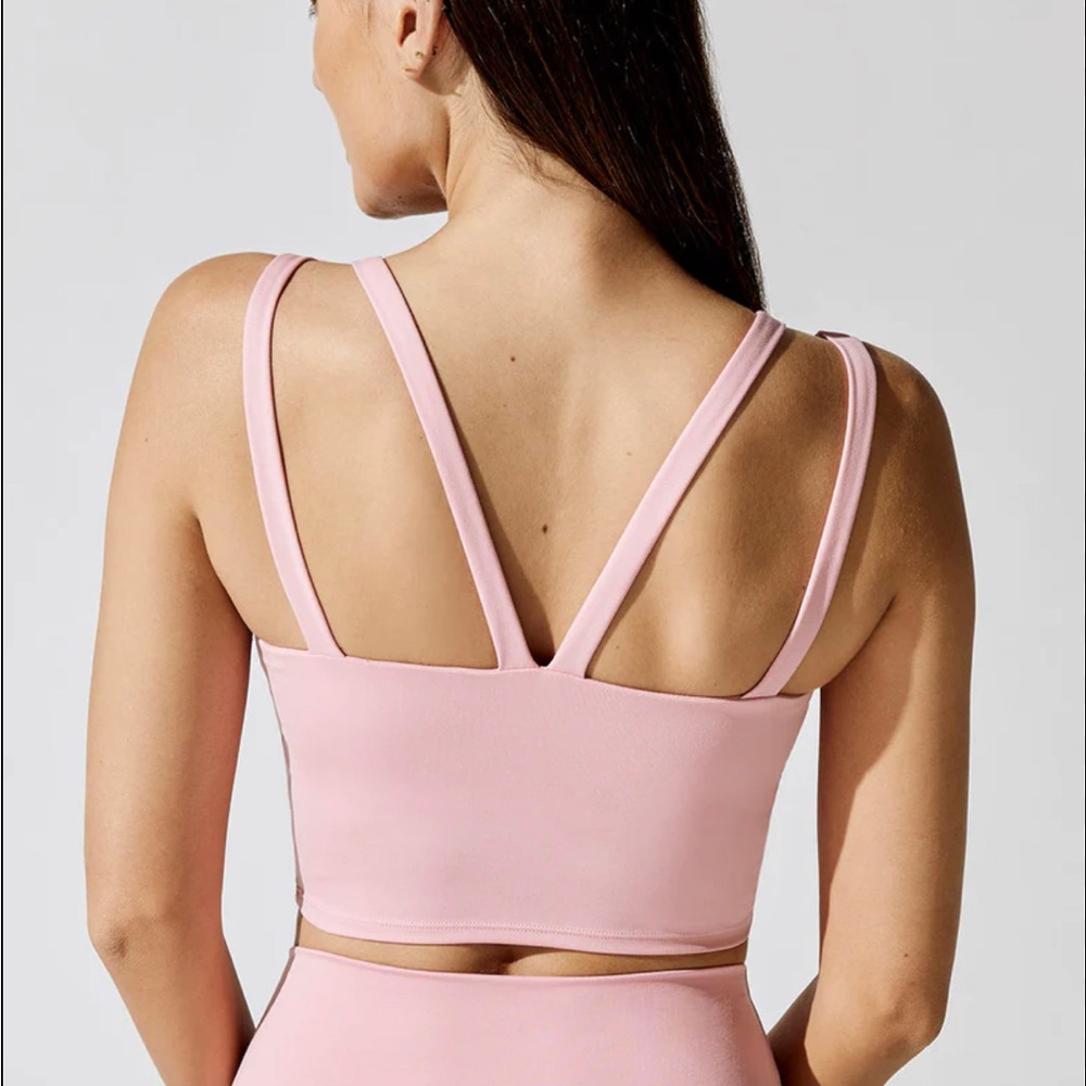 Carbon38 x Eleven by Venus Williams Split Strap Corset Tank in Peony - Picture 3 of 4